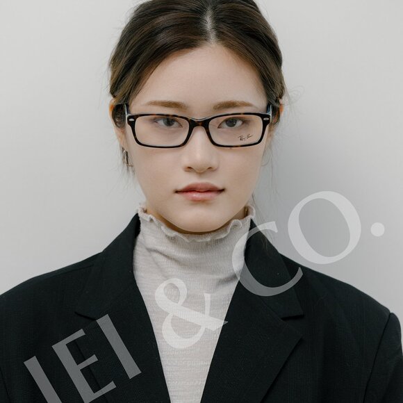 RayBan Rectangular Acetate Havana/Blue Unisex Optical Frame - Picture 4 of 4